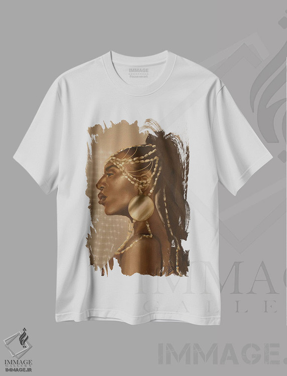 تیشرت طرح دار عشق طلایی، هنر آمریکایی آفریقایی تبار اثر آماندا وایت هرست | فروشگاه ایماژ