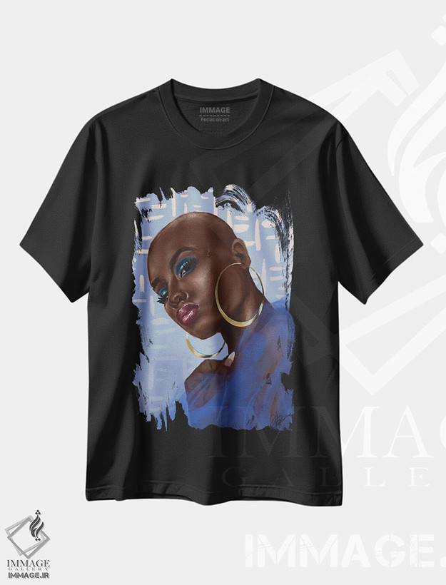 تیشرت طرح دار من هم اعتماد می خواهم، هنر آمریکایی آفریقایی تبار اثر آماندا وایت هرست | فروشگاه ایماژ