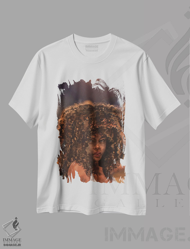تیشرت طرح دار حال و هوای شب، هنر آمریکایی آفریقایی تبار اثر آماندا وایت هرست | immage.ir