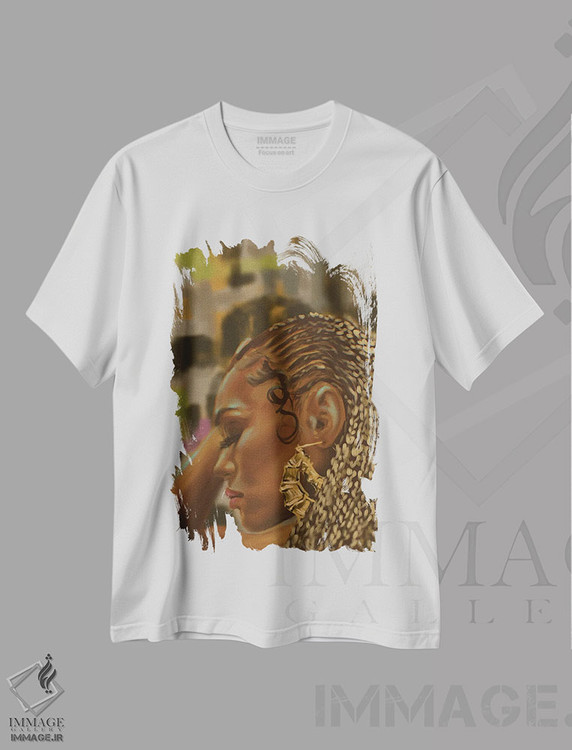 تیشرت طرح دار فروشگاه مو، هنر آمریکایی آفریقایی تبار اثر آماندا وایت هرست | immage.ir