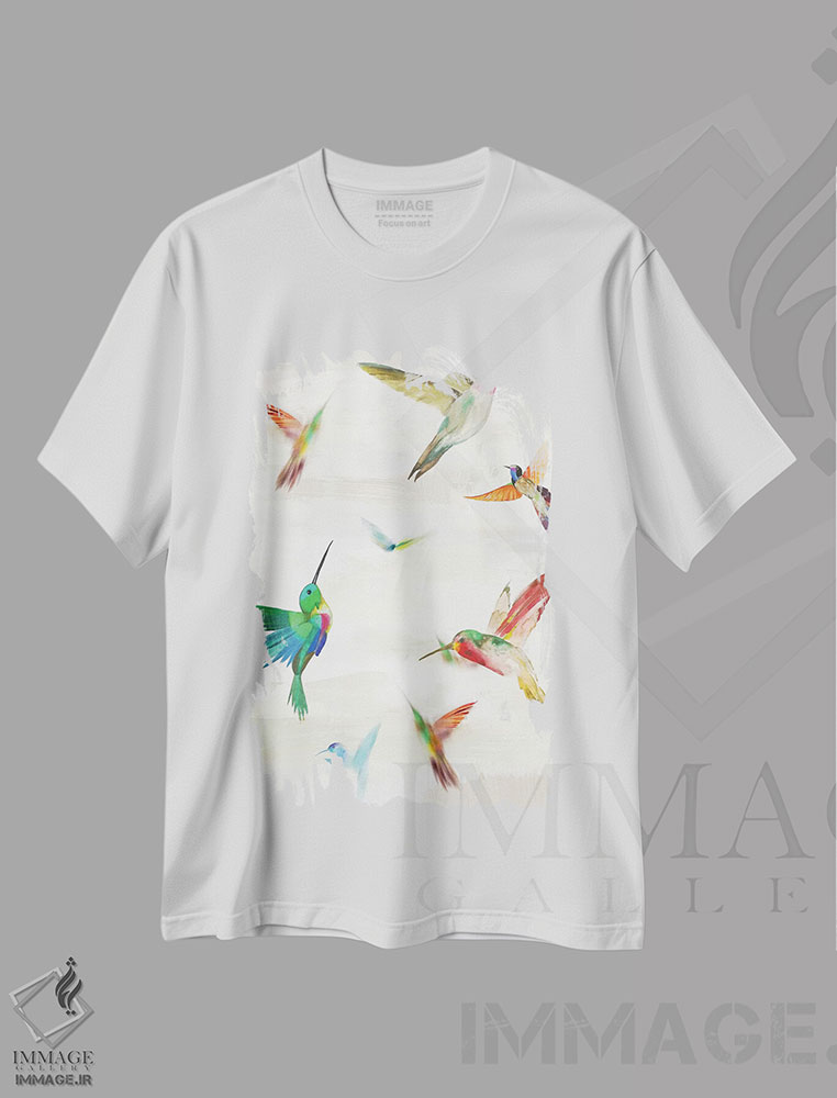 تیشرت طرح دار زمزمه I، تزئینی اثر ایمی ویلسون | فروشگاه ایماژ