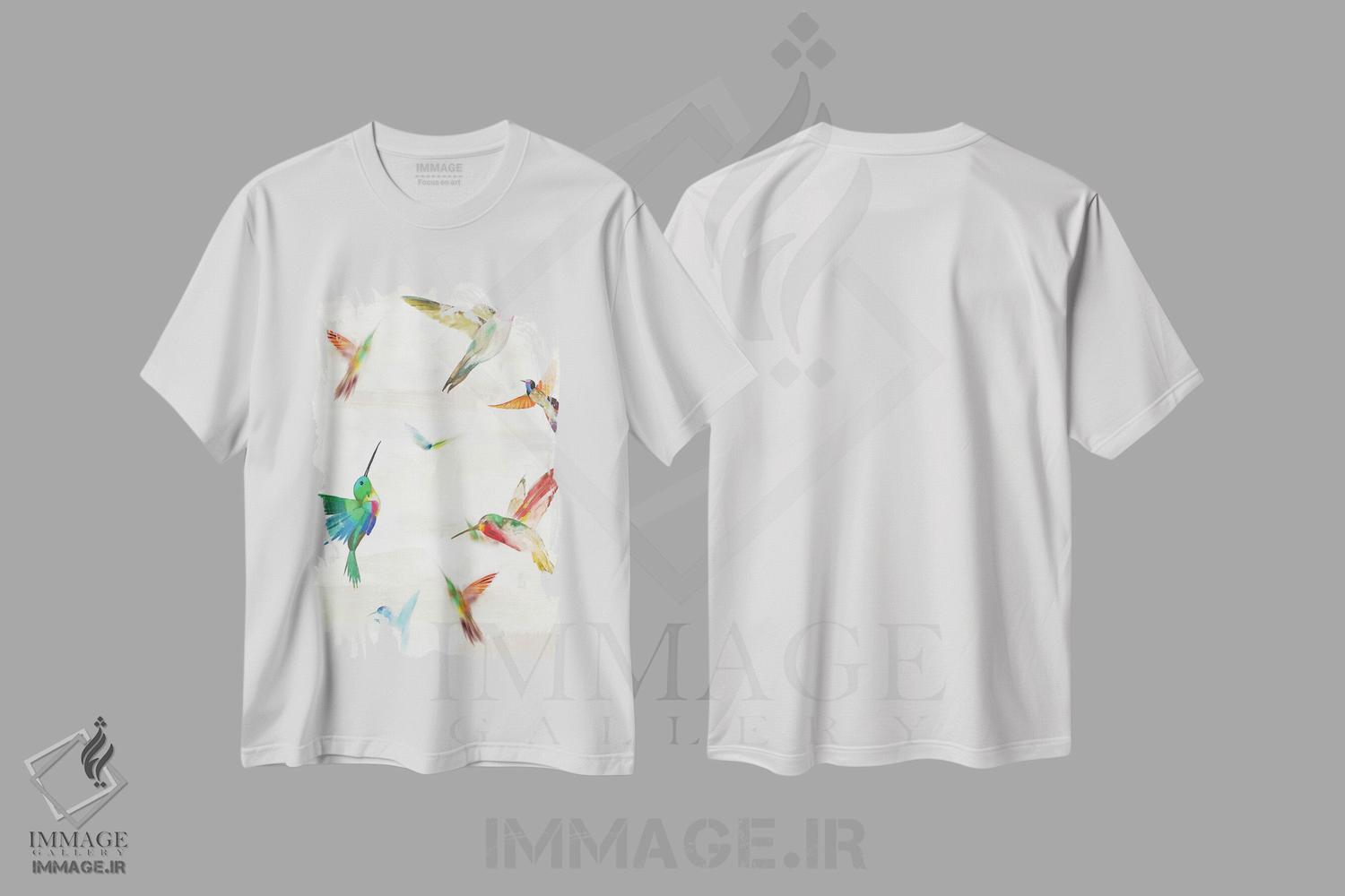 تیشرت طرح دار زمزمه I، تزئینی اثر ایمی ویلسون | فروشگاه ایماژ