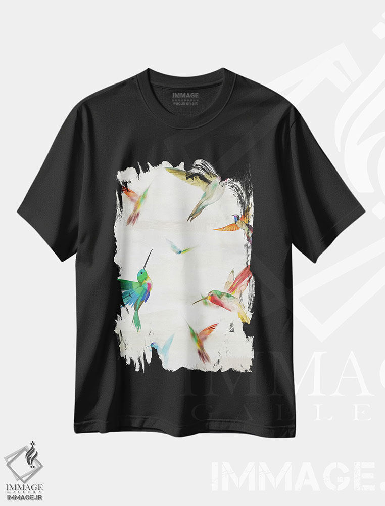 تیشرت طرح دار زمزمه I، تزئینی اثر ایمی ویلسون | immage.ir
