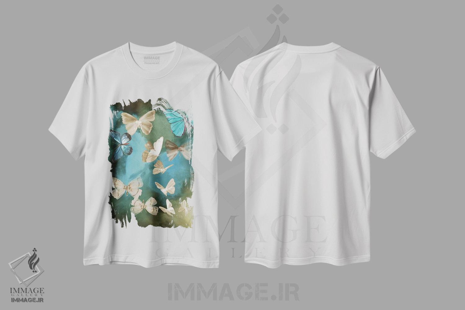 تیشرت طرح دار لاپوتا، تزئینی اثر ایمی ویلسون | فروشگاه ایماژ