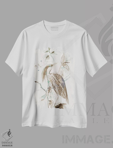 تیشرت طرح دار سایهٔ غروب، تزئینی اثر ایمی ویلسون | فروشگاه ایماژ