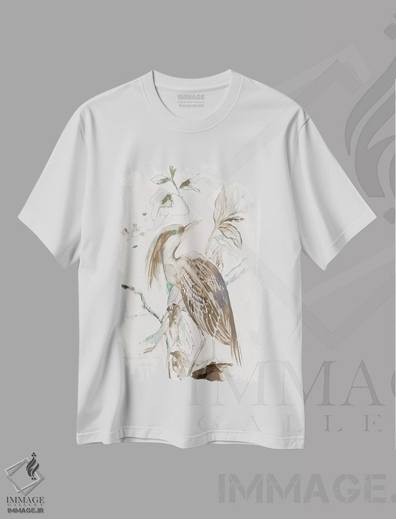 تیشرت طرح دار سایهٔ غروب، تزئینی اثر ایمی ویلسون | فروشگاه ایماژ