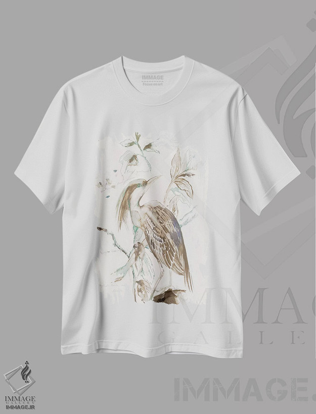 تیشرت طرح دار سایهٔ غروب، تزئینی اثر ایمی ویلسون | فروشگاه ایماژ