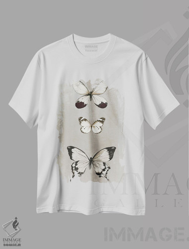تیشرت طرح دار پروانه های لطیف II، تزئینی اثر ایمی ویلسون | فروشگاه ایماژ