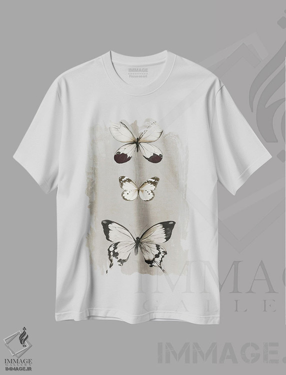 تیشرت طرح دار پروانه های لطیف II، تزئینی اثر ایمی ویلسون | فروشگاه ایماژ