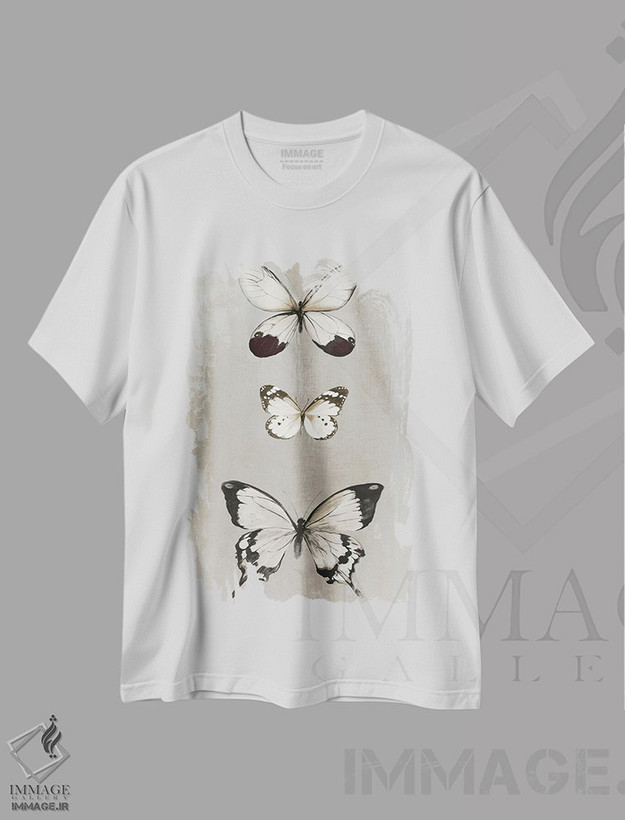 تیشرت طرح دار پروانه های لطیف II، تزئینی اثر ایمی ویلسون | فروشگاه ایماژ