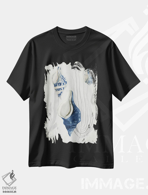 تیشرت طرح دار صدف های عتیقه I، دکور ساحلی اثر ایمی ویلسون | فروشگاه ایماژ