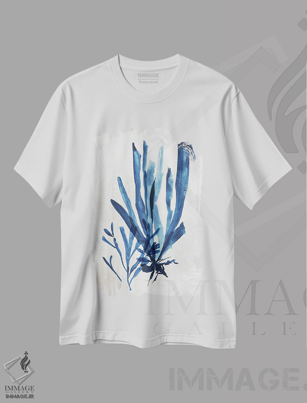 تیشرت طرح دار گیاه مرجانی III، دکور ساحلی اثر ایمی ویلسون | فروشگاه ایماژ