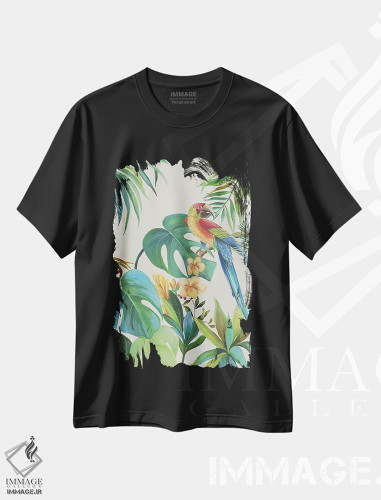 تیشرت طرح دار طوطی استوایی II، تزئینی اثر ایمی ویلسون | فروشگاه ایماژ
