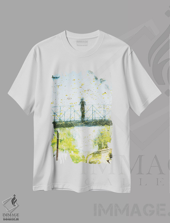 تیشرت طرح دار دختر روی پل، مدیوم اثر اندرو لِوِر | immage.ir