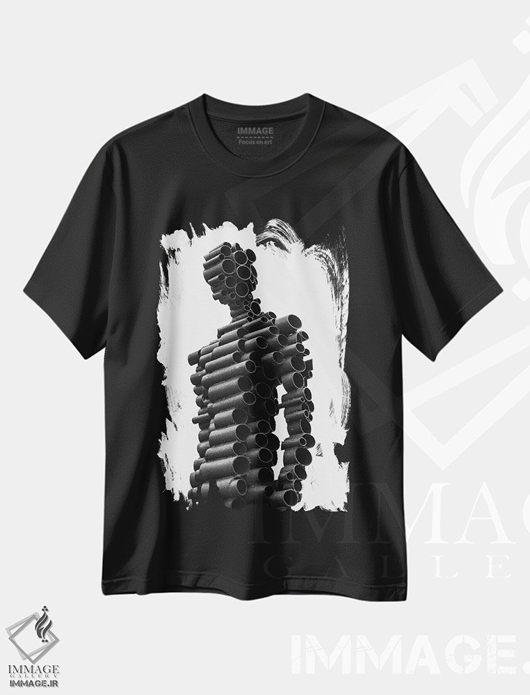 تیشرت طرح دار مرد آهنی، دکوراسیون جایگزین اثر اندرو لِوِر | فروشگاه ایماژ