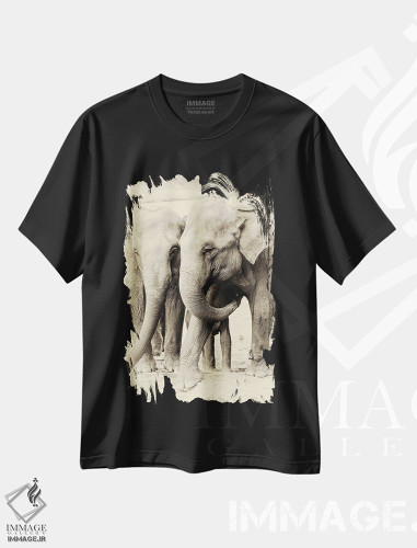 تیشرت طرح دار با هم بودن، مدیوم اثر اندرو لِوِر | فروشگاه ایماژ