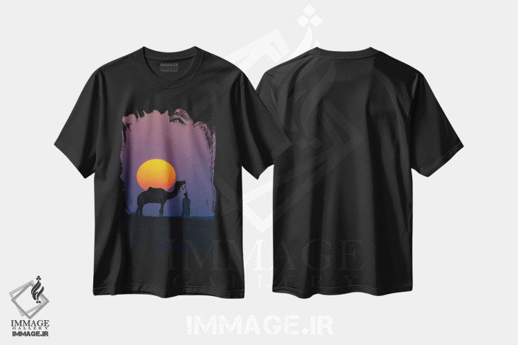 تیشرت طرح دار آثار آرت وولف - immage.ir