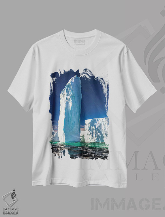 تیشرت طرح دار Antarctica,تک سنگ یخی، جنوبگان، مدیوم اثر آرت وولف | فروشگاه ایماژ