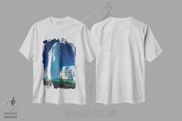 تیشرت طرح دار Antarctica,تک سنگ یخی، جنوبگان، مدیوم اثر آرت وولف | فروشگاه ایماژ