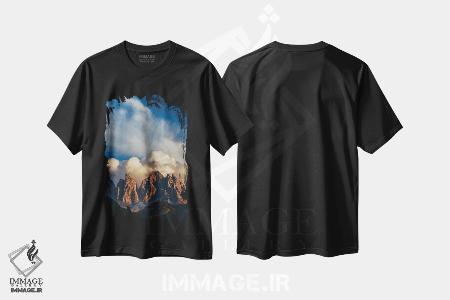 تیشرت طرح دار Dolomites, Italy,قله های کوهستان، دولومیت، ایتالیا، مدیوم اثر آرت وولف | immage.ir