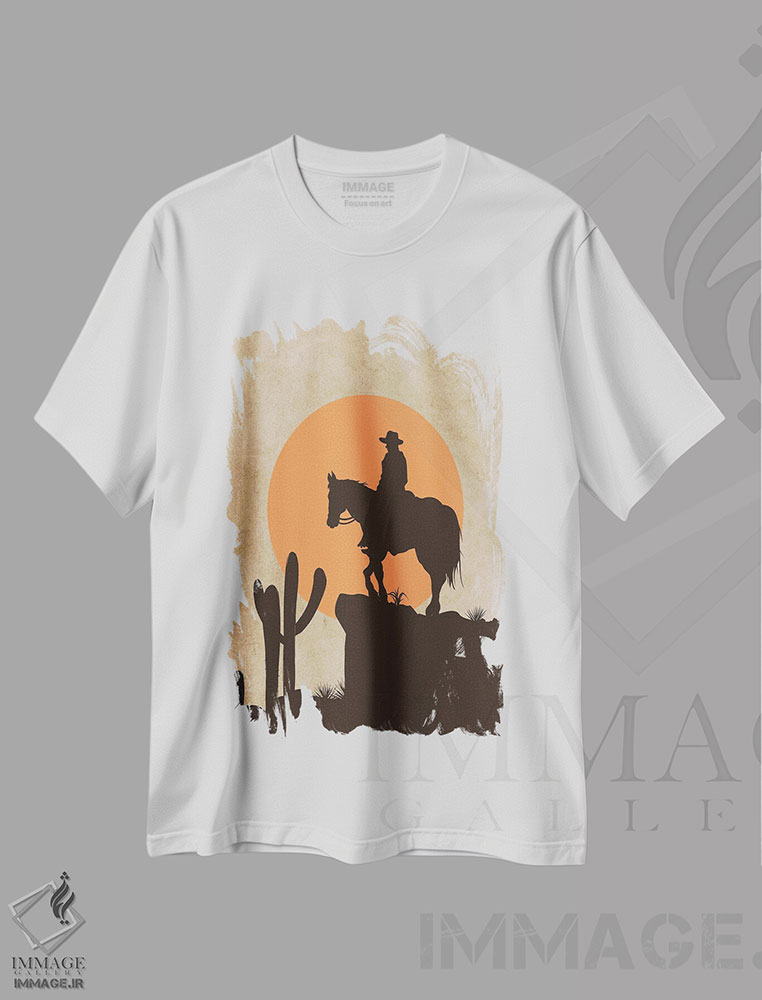 تیشرت طرح دار خورشید کابویی، تزئینی اثر اروویند پرینتس | immage.ir