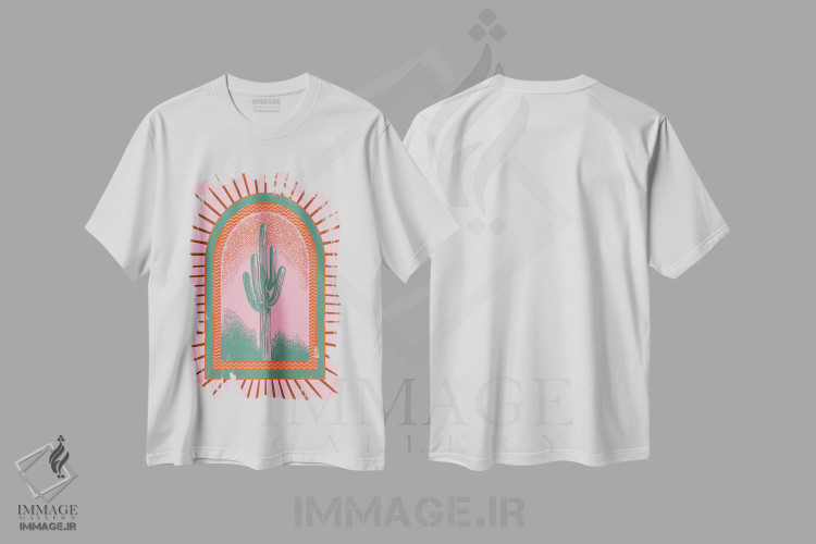 تیشرت طرح دار کاکتوس برقی، تزئینی اثر اروویند پرینتس | immage.ir
