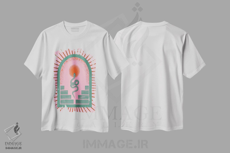 تیشرت طرح دار مار برقی، تزئینی اثر اروویند پرینتس | فروشگاه ایماژ