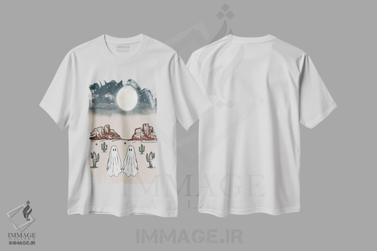 تیشرت طرح دار ارواح عاشق، هنر دیجیتال اثر اروویند پرینتس | فروشگاه ایماژ