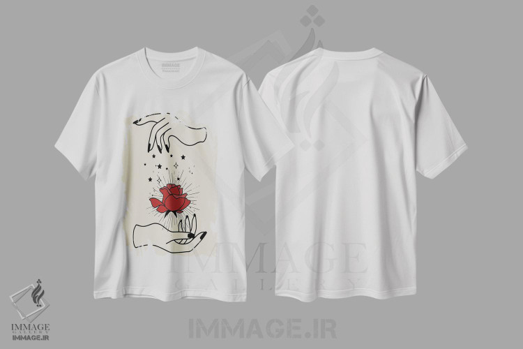 تیشرت طرح دار گل جادویی، تزئینی اثر اروویند پرینتس | immage.ir