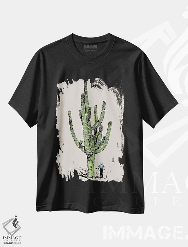 تیشرت طرح دار مرد کاکتوس، تزئینی اثر اروویند پرینتس | فروشگاه ایماژ