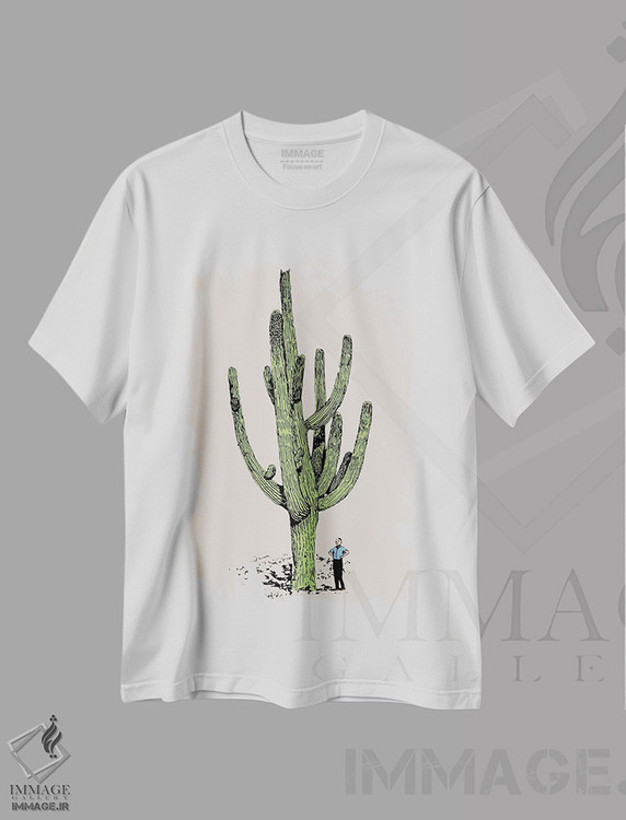تیشرت طرح دار مرد کاکتوس، تزئینی اثر اروویند پرینتس | immage.ir