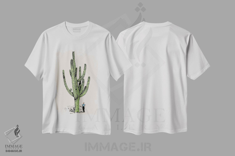 تیشرت طرح دار مرد کاکتوس، تزئینی اثر اروویند پرینتس | immage.ir