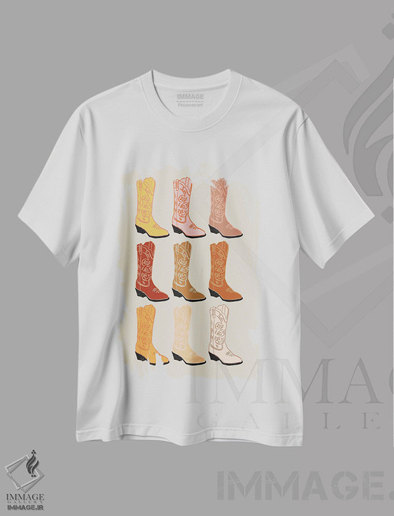 تیشرت طرح دار چکمه های کابویی، تزئینی اثر اروویند پرینتس | immage.ir