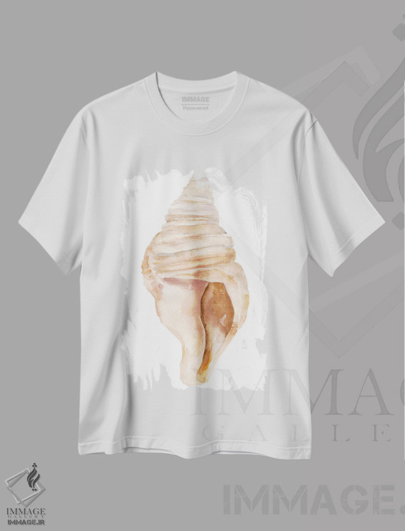 تیشرت طرح دار صدف دریایی II، دکور ساحلی اثر آنی وارن | immage.ir
