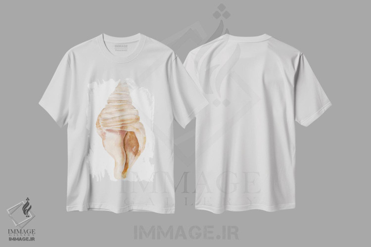 تیشرت طرح دار صدف دریایی II، دکور ساحلی اثر آنی وارن | immage.ir