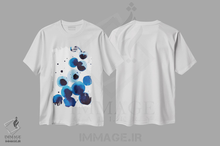 تیشرت طرح دار قطره های آبی I، آبستره اثر آنی وارن | immage.ir
