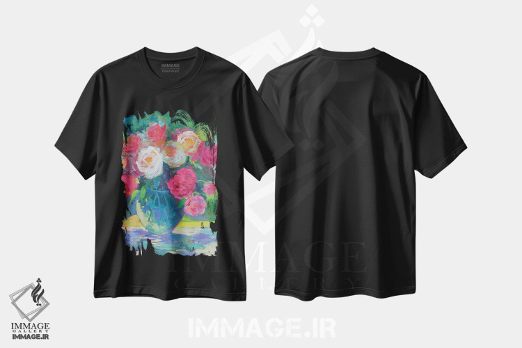 تیشرت طرح دار گلبرگ های زیبا، دکور معاصر اثر الکسی فاین | immage.ir