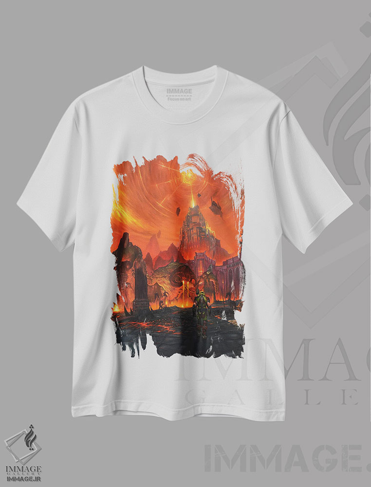 تیشرت طرح دار نکراول دوم، هنر فاخر معاصر اثر الکس کر | فروشگاه ایماژ