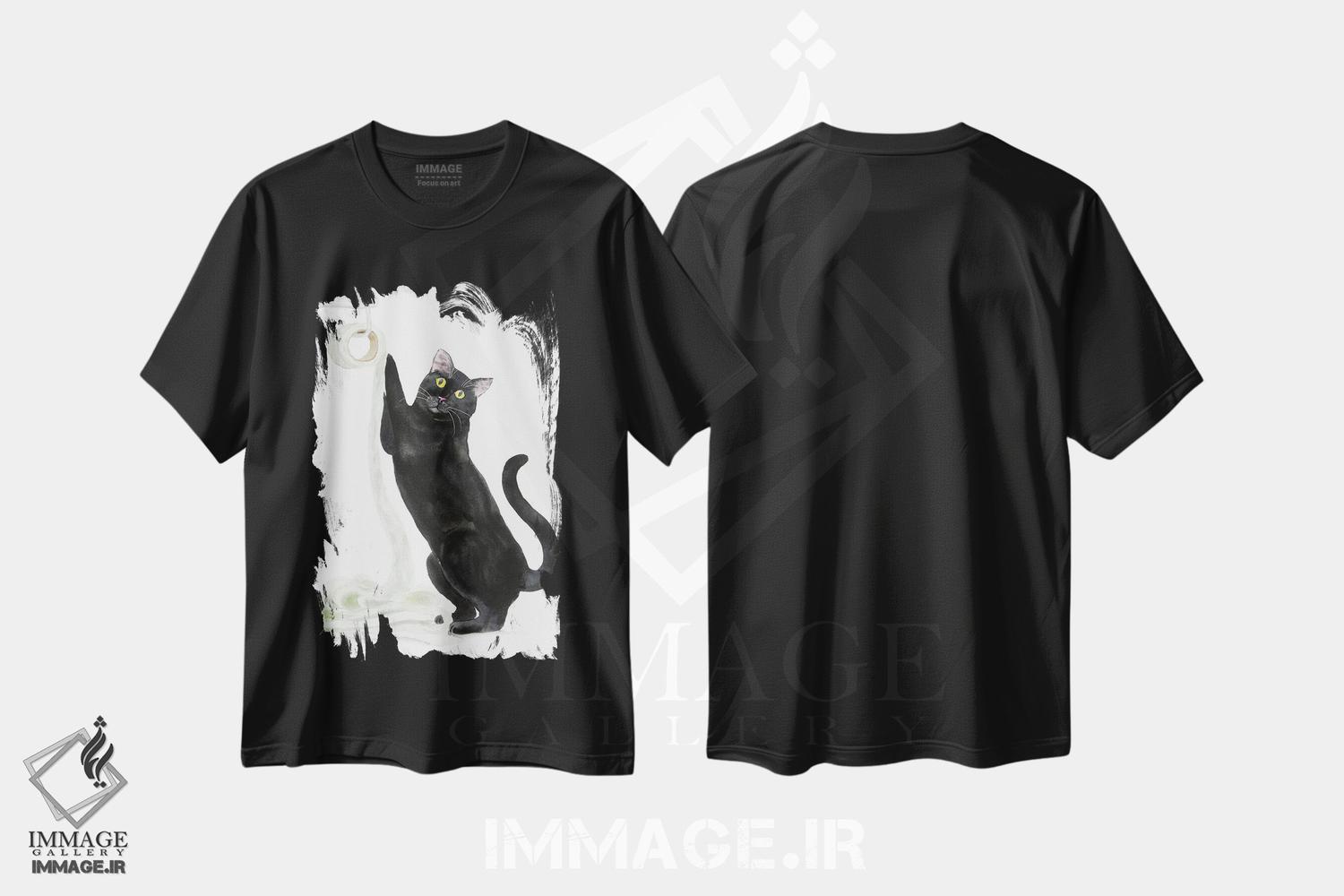 تیشرت طرح دار گربهٔ سیاه و دستمال توالت، دکور معاصر اثر آلکسی دیمیتریویچ شمیروف | immage.ir