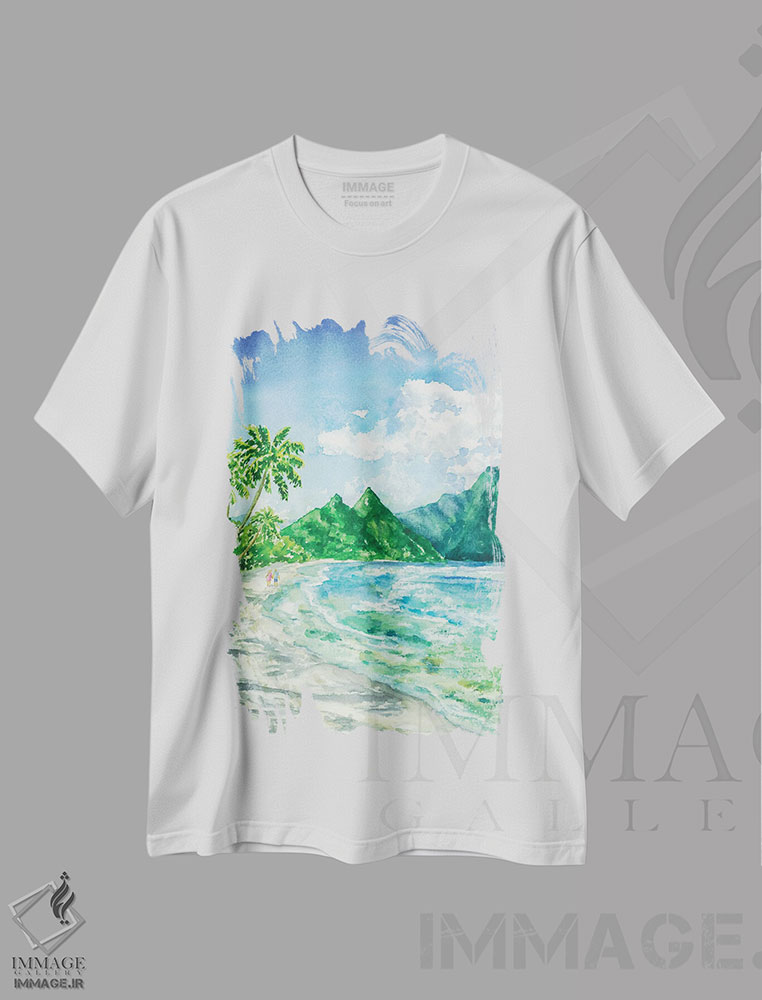 تیشرت طرح دار پارک ملی ساموآی آمریکا، مدیوم اثر آلکسی دیمیتریویچ شمیروف | immage.ir
