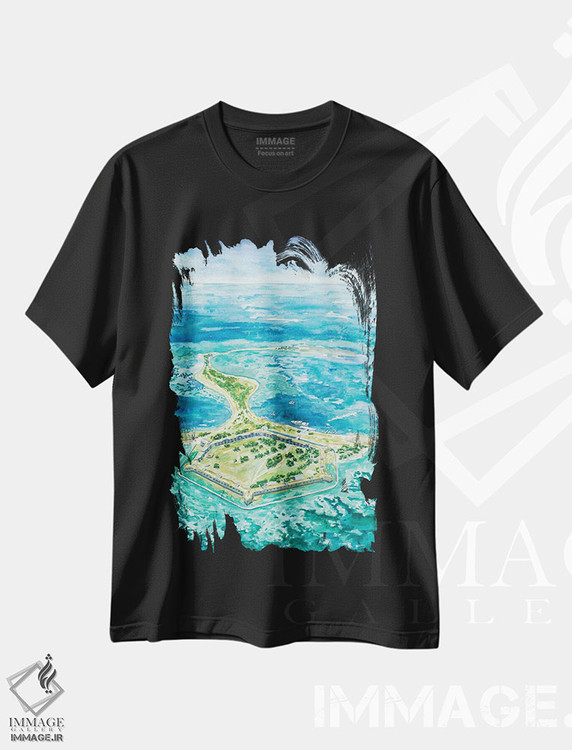 تیشرت طرح دار پارک ملی درای تورتوگاس، مدیوم اثر آلکسی دیمیتریویچ شمیروف | فروشگاه ایماژ