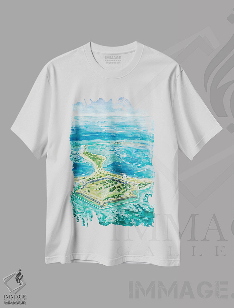 تیشرت طرح دار پارک ملی درای تورتوگاس، مدیوم اثر آلکسی دیمیتریویچ شمیروف | immage.ir
