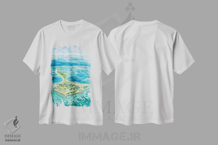 تیشرت طرح دار پارک ملی درای تورتوگاس، مدیوم اثر آلکسی دیمیتریویچ شمیروف | immage.ir