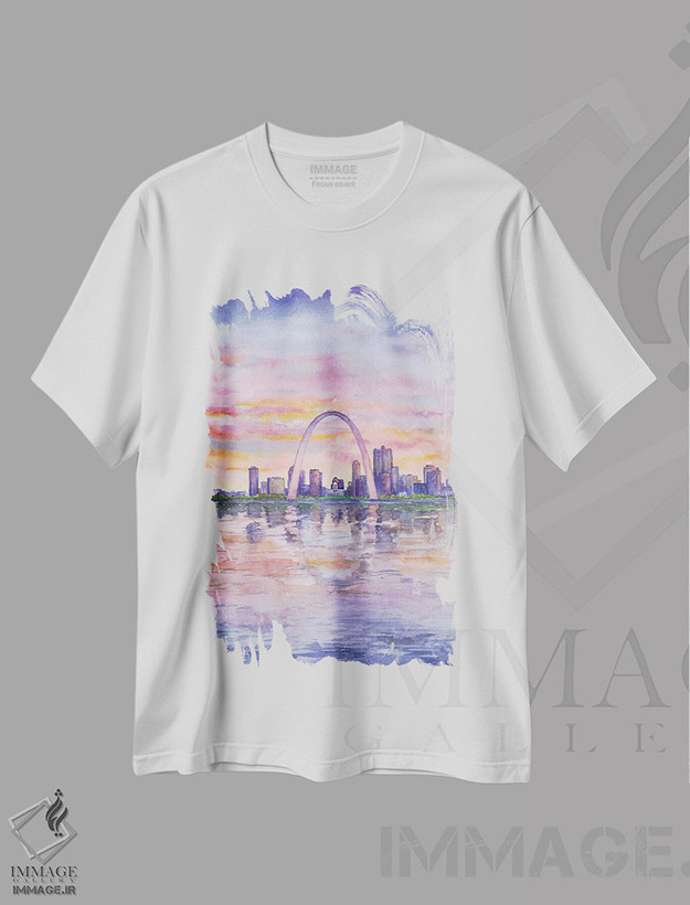 تیشرت طرح دار پارک ملی گیت وی آرچ، مدیوم اثر آلکسی دیمیتریویچ شمیروف | فروشگاه ایماژ
