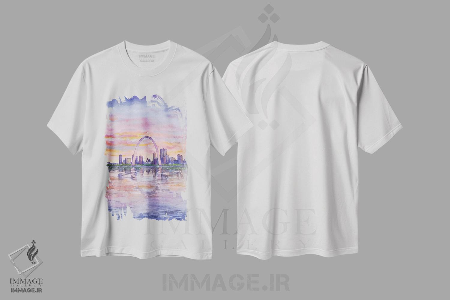 تیشرت طرح دار پارک ملی گیت وی آرچ، مدیوم اثر آلکسی دیمیتریویچ شمیروف | فروشگاه ایماژ