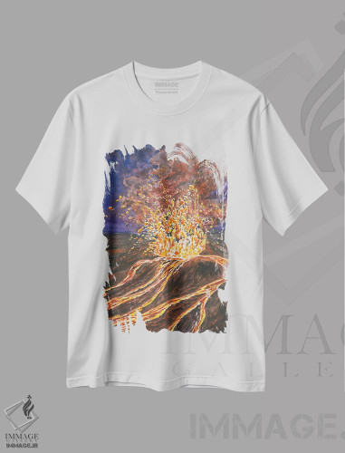 تیشرت طرح دار پارک ملی آتشفشان های هاوایی، مدیوم اثر آلکسی دیمیتریویچ شمیروف | فروشگاه ایماژ