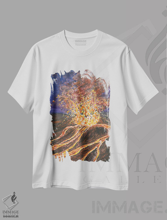 تیشرت طرح دار پارک ملی آتشفشان های هاوایی، مدیوم اثر آلکسی دیمیتریویچ شمیروف | فروشگاه ایماژ