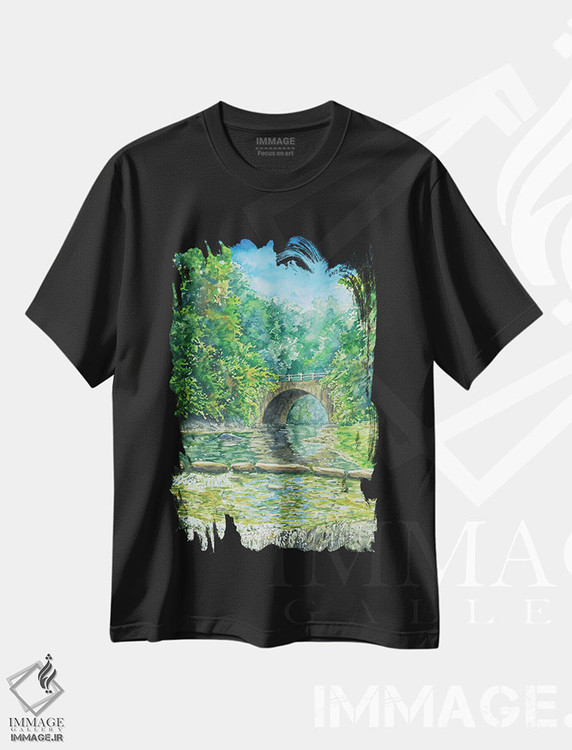 تیشرت طرح دار پارک ملی چشمه های آب گرم، مدیوم اثر آلکسی دیمیتریویچ شمیروف | فروشگاه ایماژ