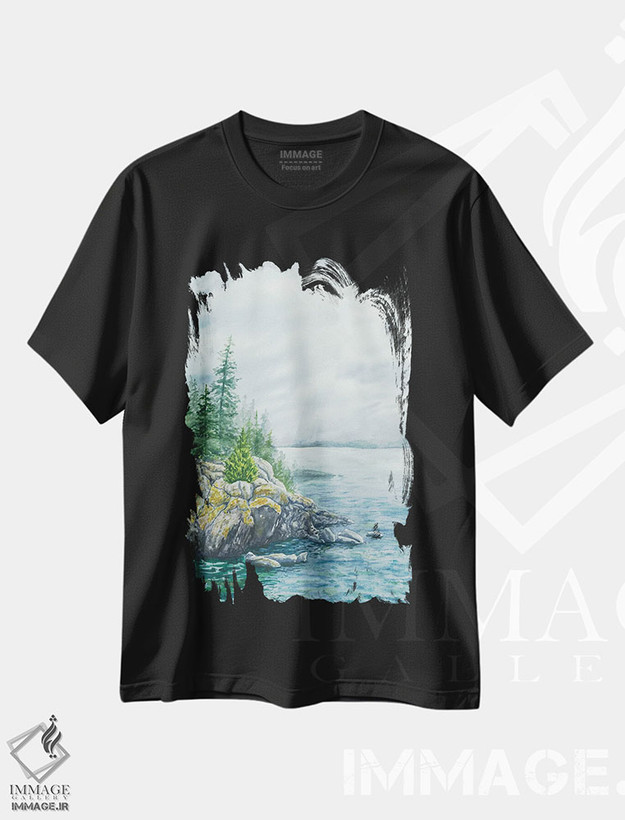تیشرت طرح دار پارک ملی جزیره رویال، مدیوم اثر آلکسی دیمیتریویچ شمیروف | فروشگاه ایماژ