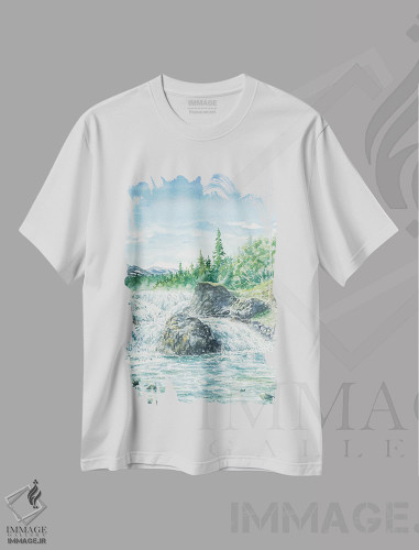 تیشرت طرح دار پارک ملی لیک کلارک، مدیوم اثر آلکسی دیمیتریویچ شمیروف | فروشگاه ایماژ